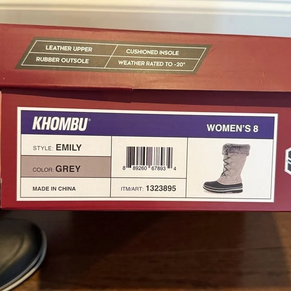 KHOMBU winter boots - womens size 8 NEW IN BOX - Picture 5 of 6